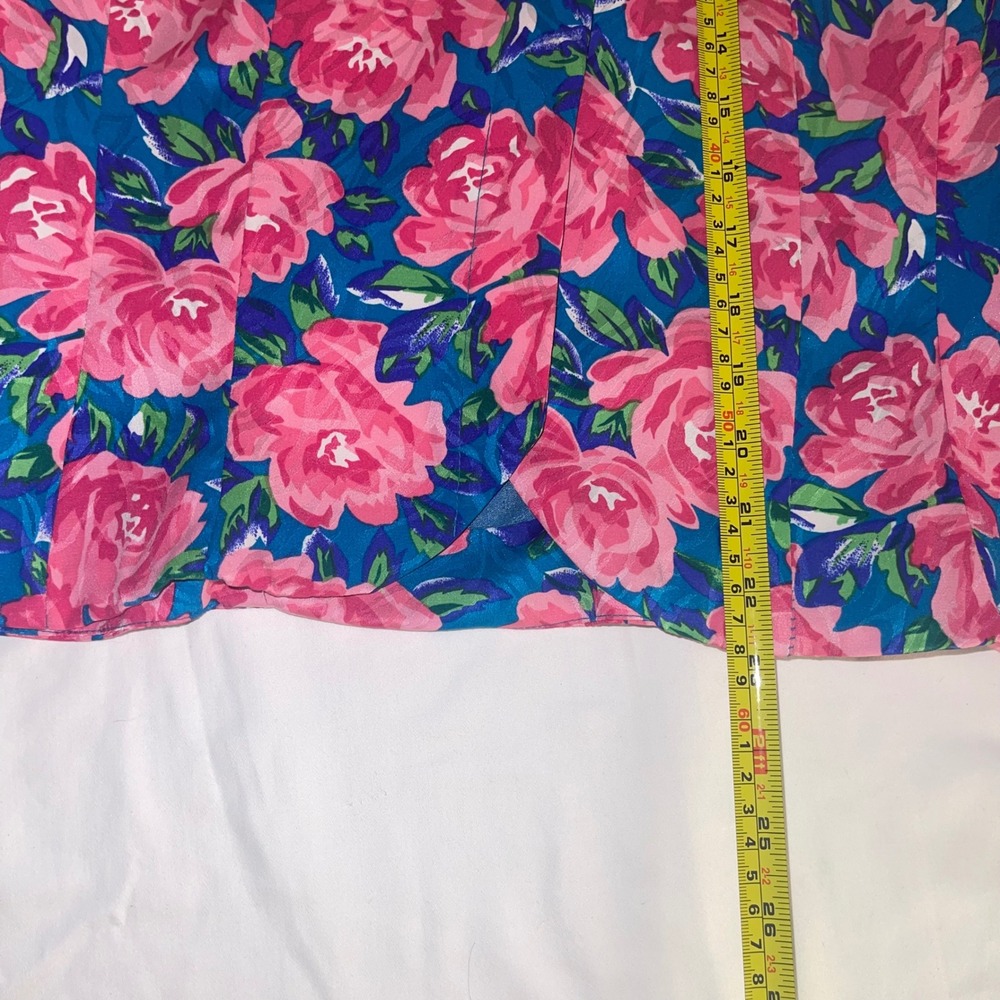 Vintage Adrianna Papell Floral Two Piece Skirt Set Cottagecore Coastal Chic READ - Picture 8 of 9